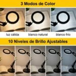 Lámpara LED con lupa aumento x5 | Incluye base y clip — imagen 7