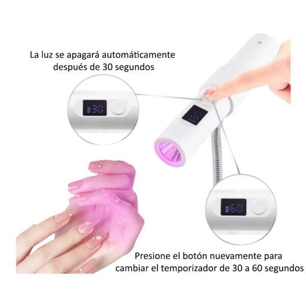 lampara soft gel inalámbrica recargable - Imagen 2