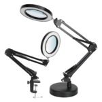 Lámpara LED con lupa aumento x5 | Incluye base y clip