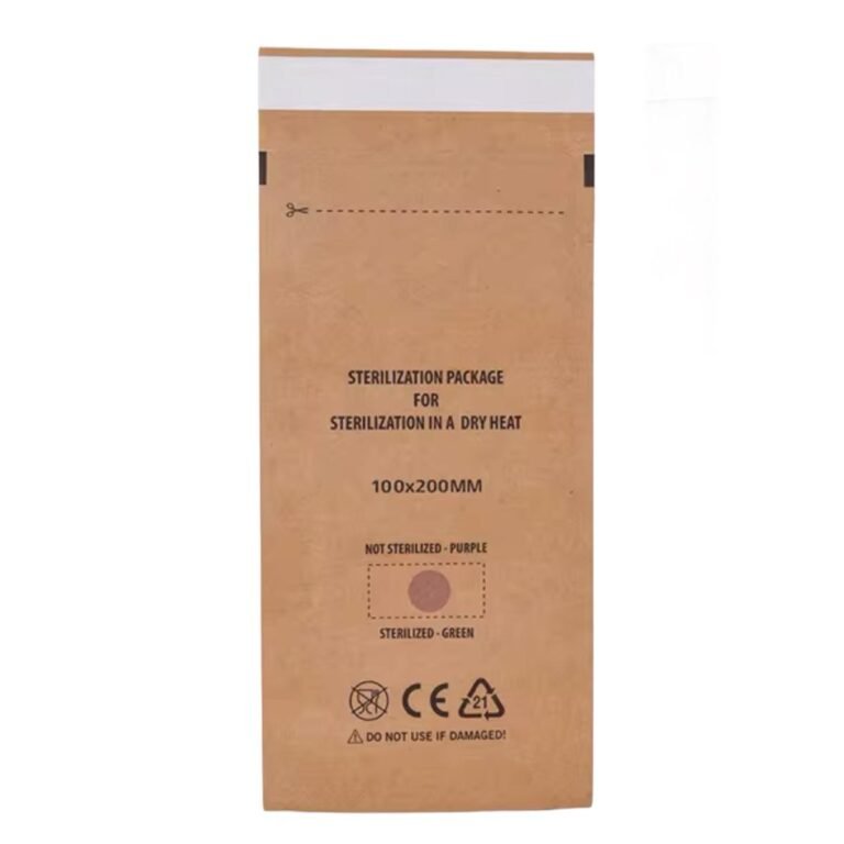 Bolsas de papel Kraft para esterilización 100x200mm