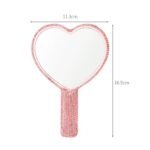 Espejo de mano corazón con brillos — imagen 6