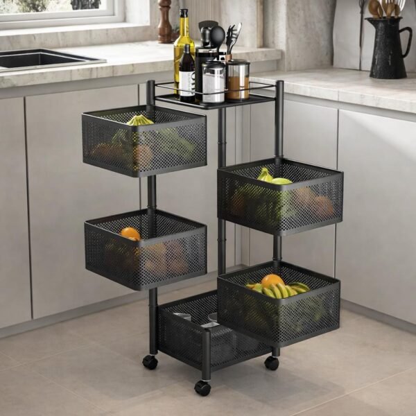 Carrito organizador de Acero de carbono con ruedas