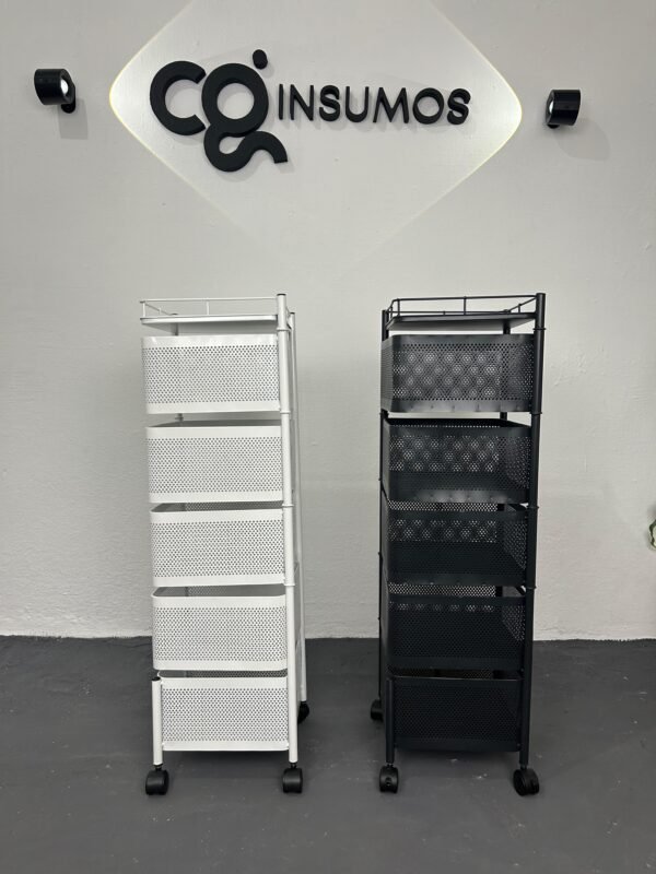 Carrito organizador de Acero de carbono con ruedas - Imagen 2