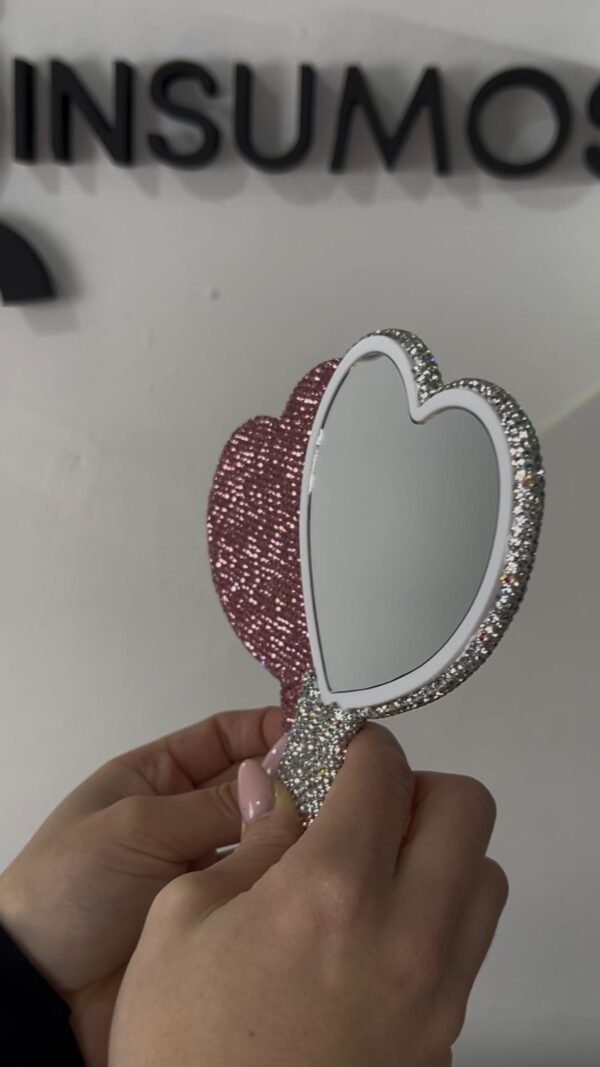 Espejo corazón con brillos - Imagen 3