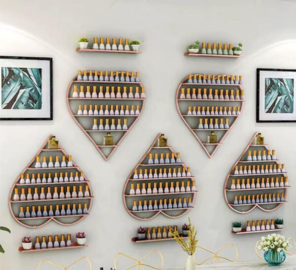 Set estanterías para esmaltes corazón