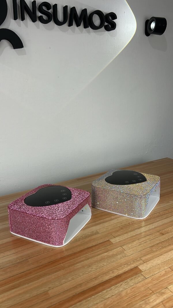 Lámpara LED UV Inalámbrica para uñas 72W corazón brillos - Imagen 6