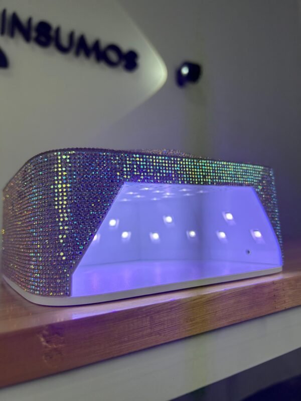 Lámpara LED UV Inalámbrica para uñas 72W corazón brillos - Imagen 9