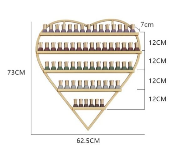 Set estanterías para esmaltes corazón - Imagen 2