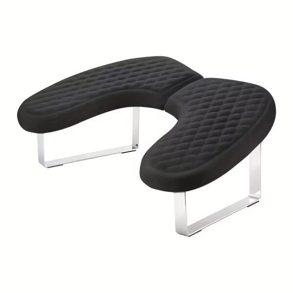 Apoya manos ergonómico en U con patas metálicas