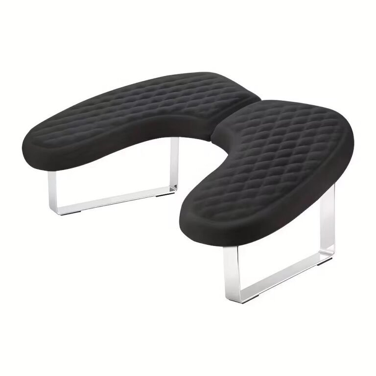 Apoya manos ergonómico en U con patas metálicas
